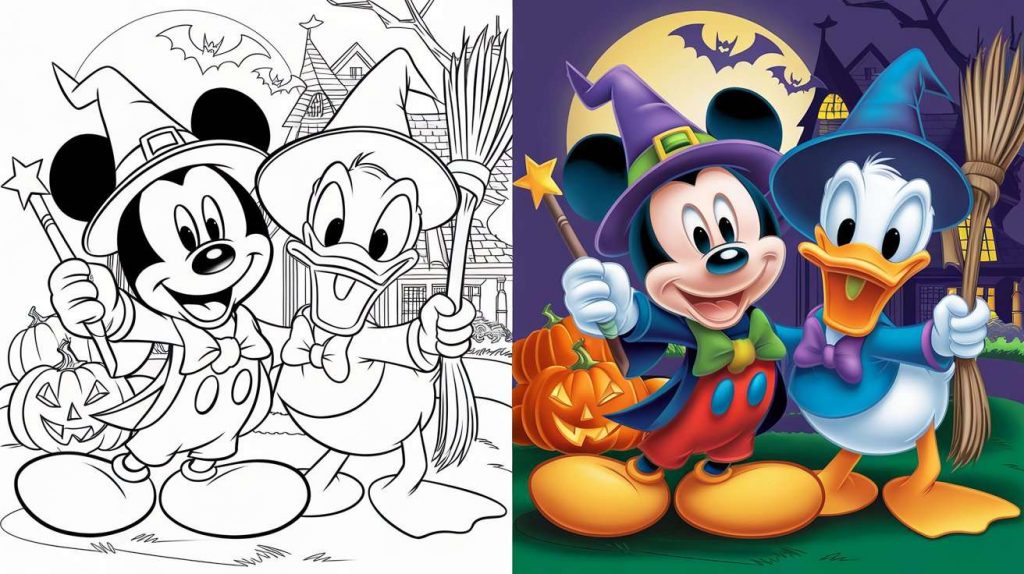 disney halloween coloring pages printable
