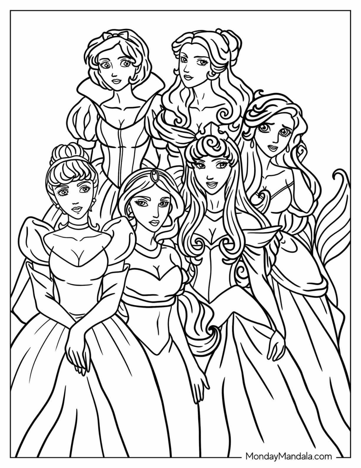 Disney Princess Coloring Pages Online 5648378 Clipart Library
