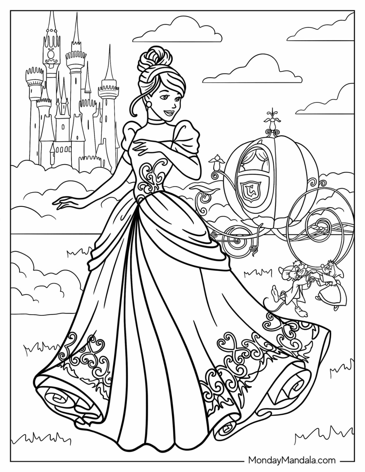 Disney Princess Printable Coloring Pages 5624243 Clipart Library