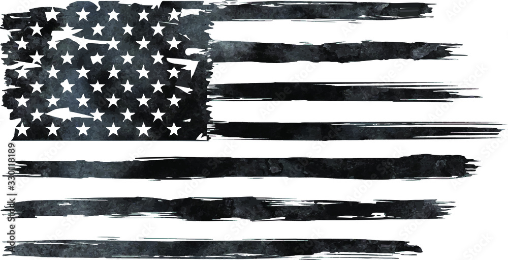 Stock-Vektorgrafik „USA Flag, watercolor flag - Distressed ...