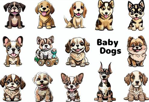 dog babies cliparts 2024
