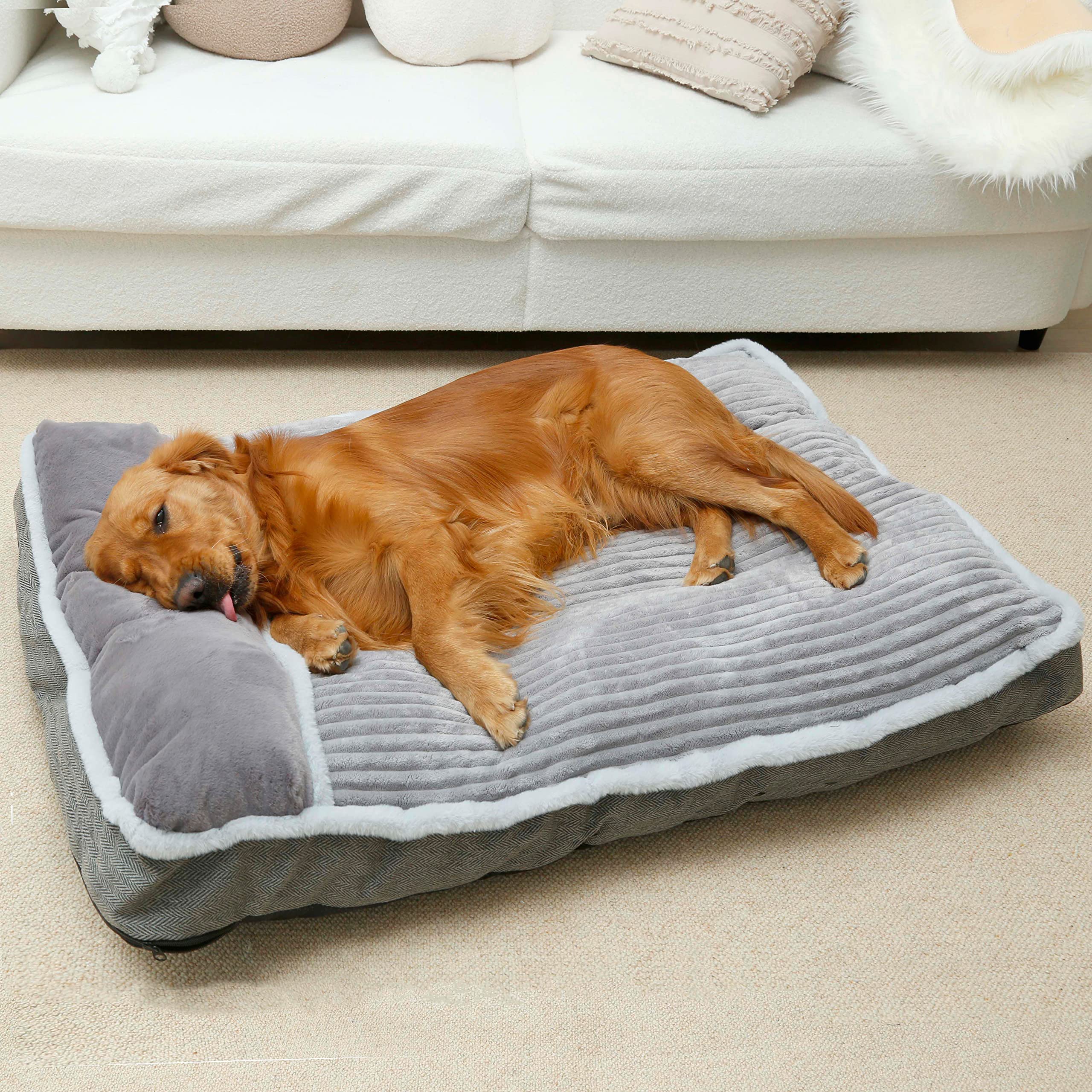 WINDRACING Dog Bed for Large Dogs, Dog Mattress with Cushion for Crate  Kennel, Sofa Dog Bed, Super Soft Pet Bed for Medium, Jumbo, Small Dog  Breeds, ...