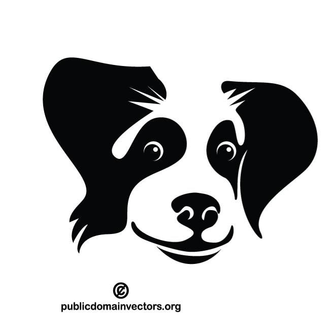 dog black and white clipart 2024