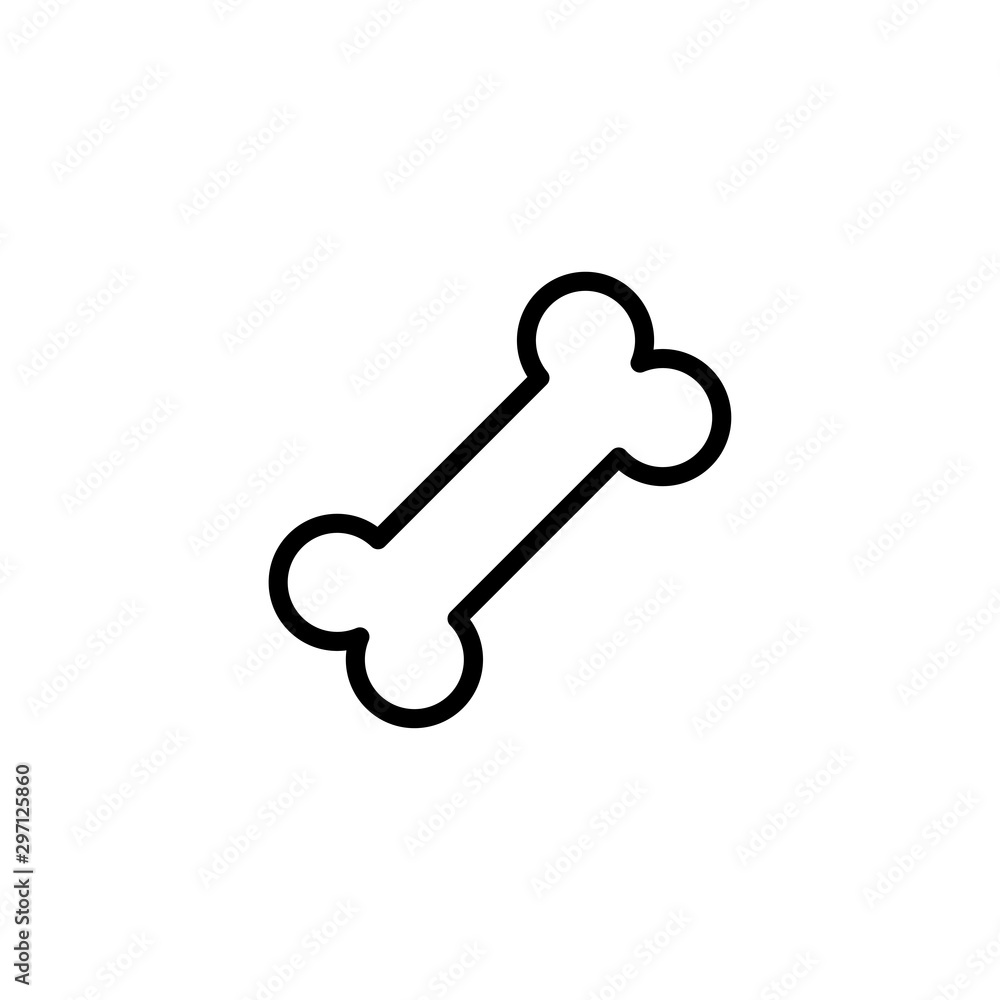 Dog bone icon vector. Linear style sign for mobile concept and web ...