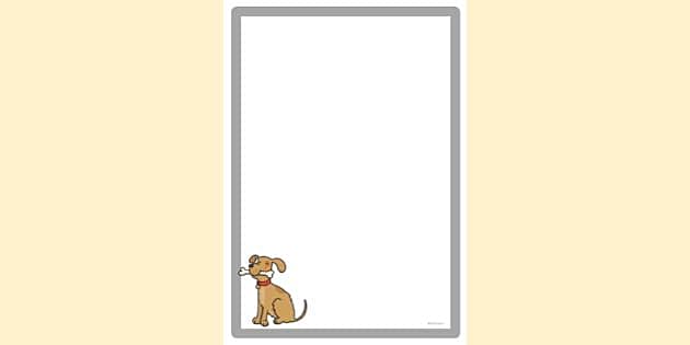 Printable Dog Border | Page Borders | Twinkl (teacher made)