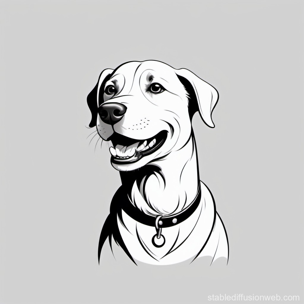 dog clipart black and white 2024