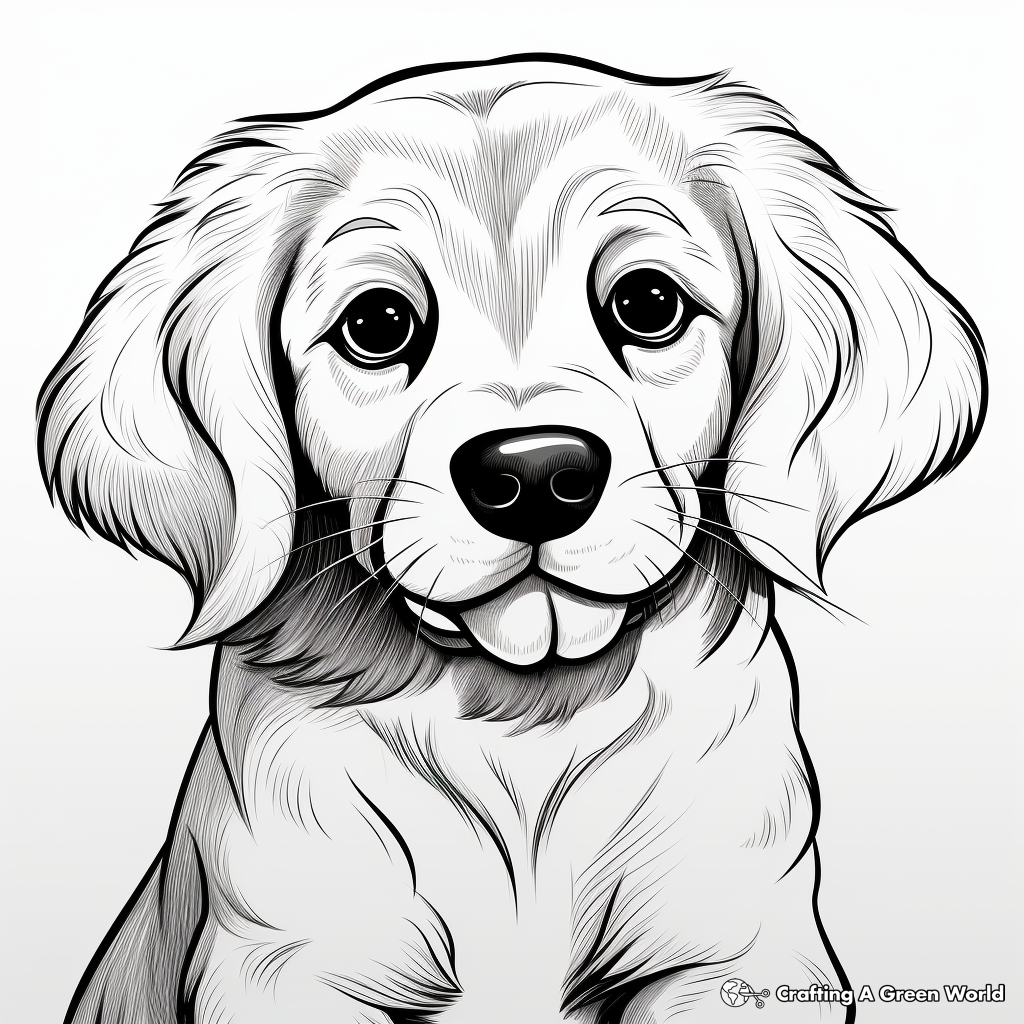 Free Dog Face Coloring Page, Download Free Dog Face Coloring Page png
