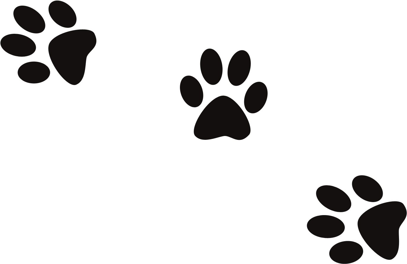 dog footprints cliparts
