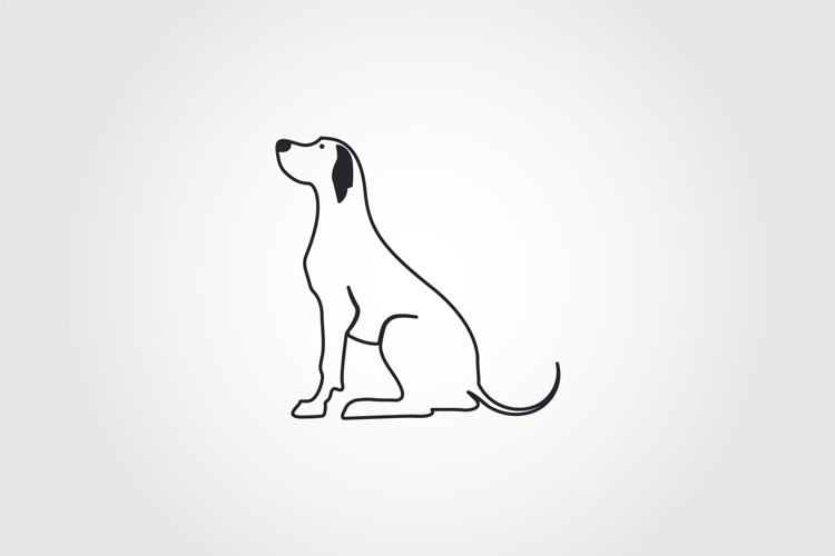 dog line icon vector design illustration. simple dog line