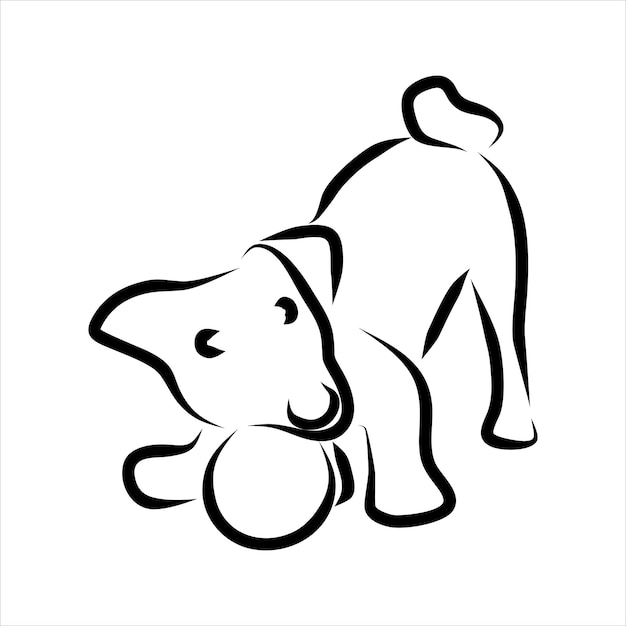 dog line art