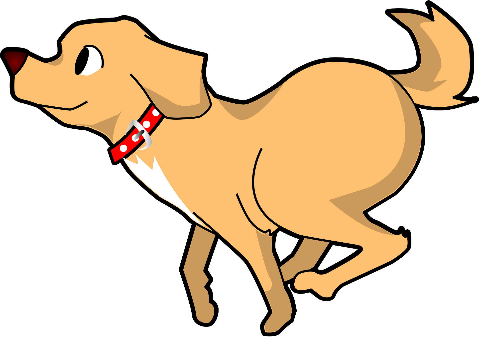 dog running clipart
