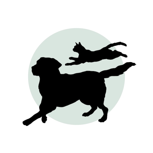 dog silhouette images