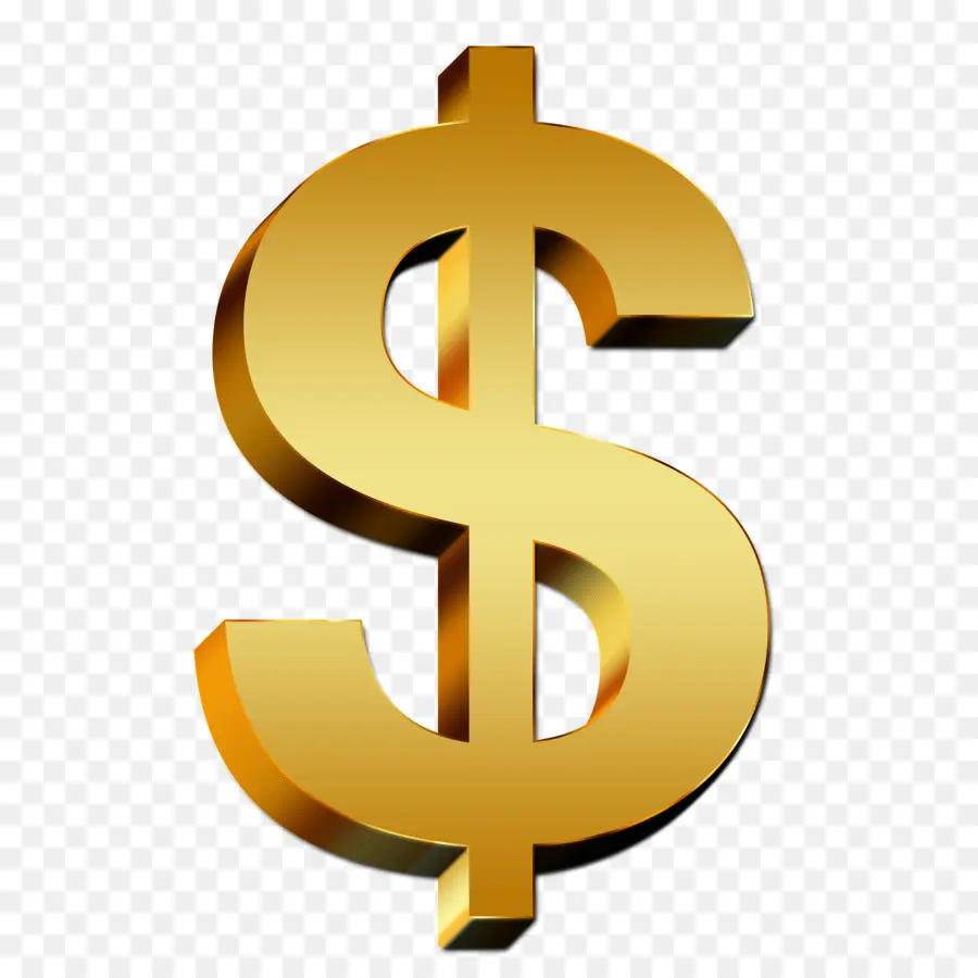 Dollar Sign - Golden Dollar Sign Symbol - CleanPNG / KissPNG