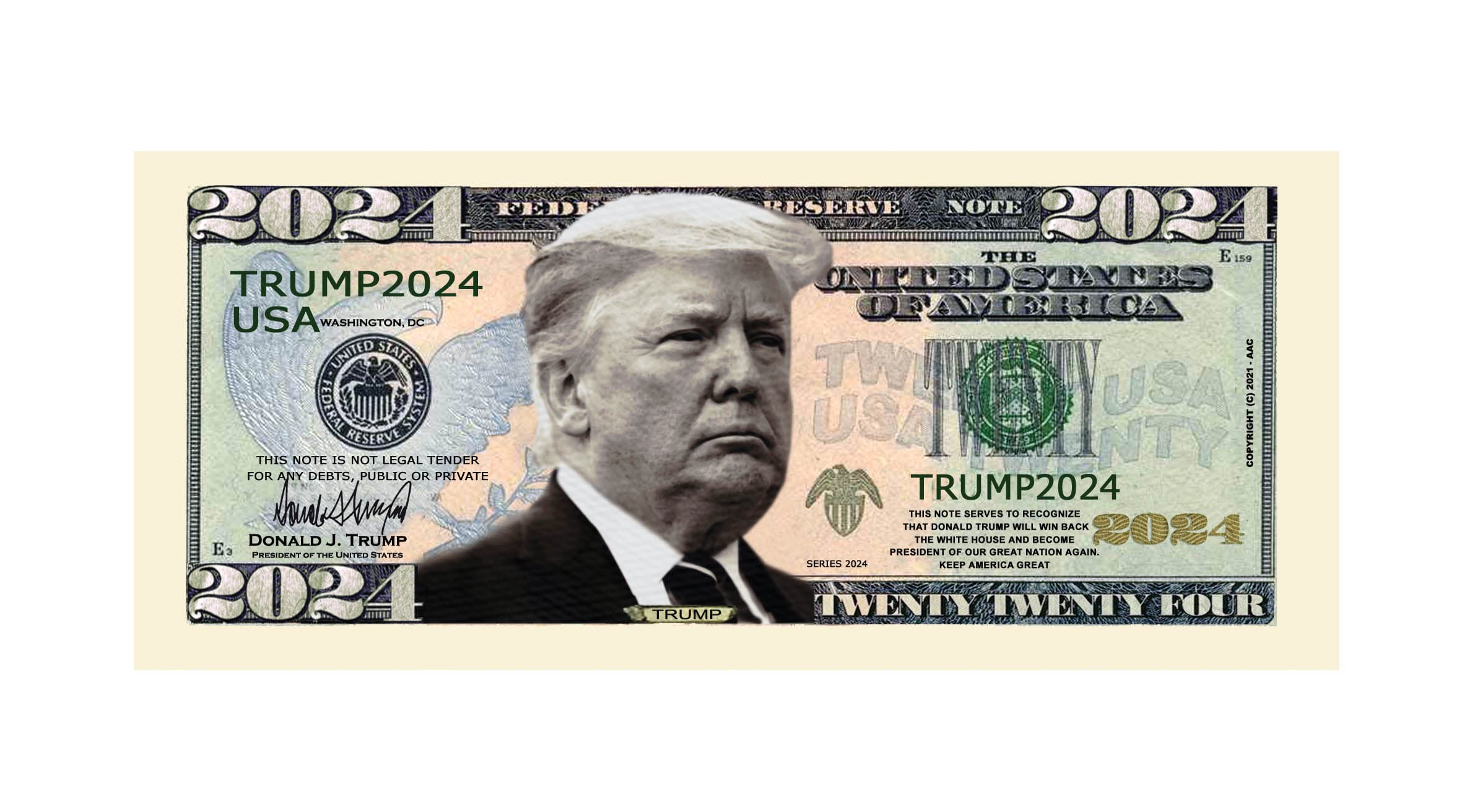 Amazon.com: Donald Trump 2024 Re-Election Limited Edition Novelty ...