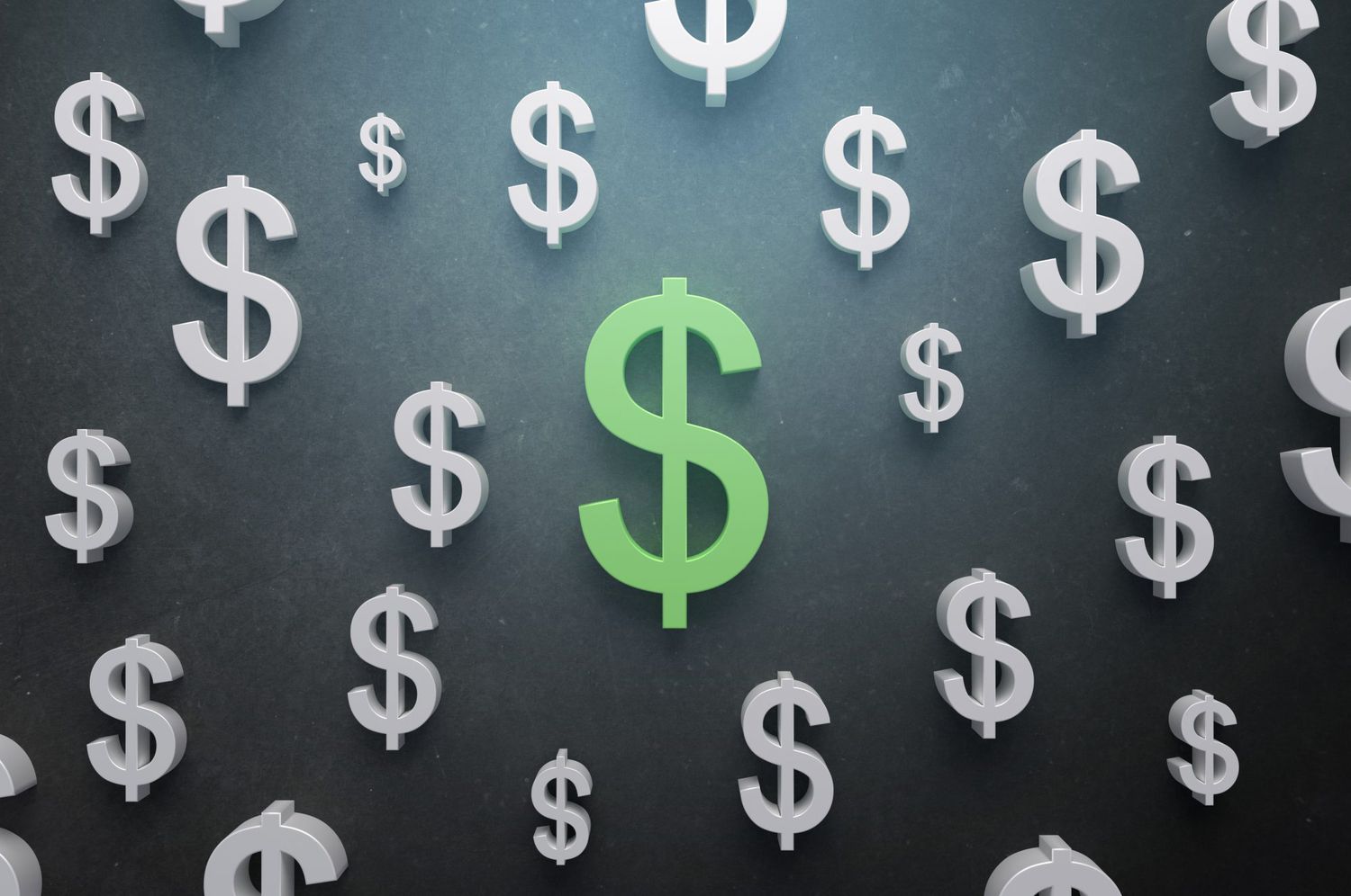 dollar sign stacks of dollars on a white background Stock ...