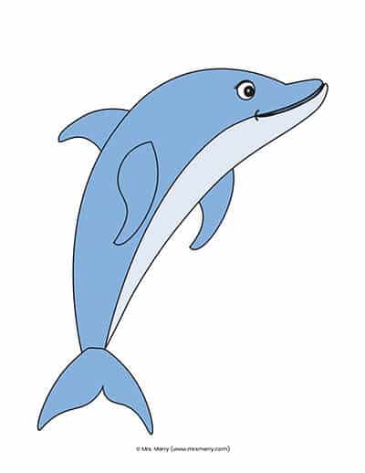 Make a Dolphin Craft Printable | Mrs. Merry