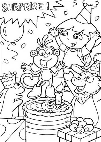 dora the explorer printable coloring pages
