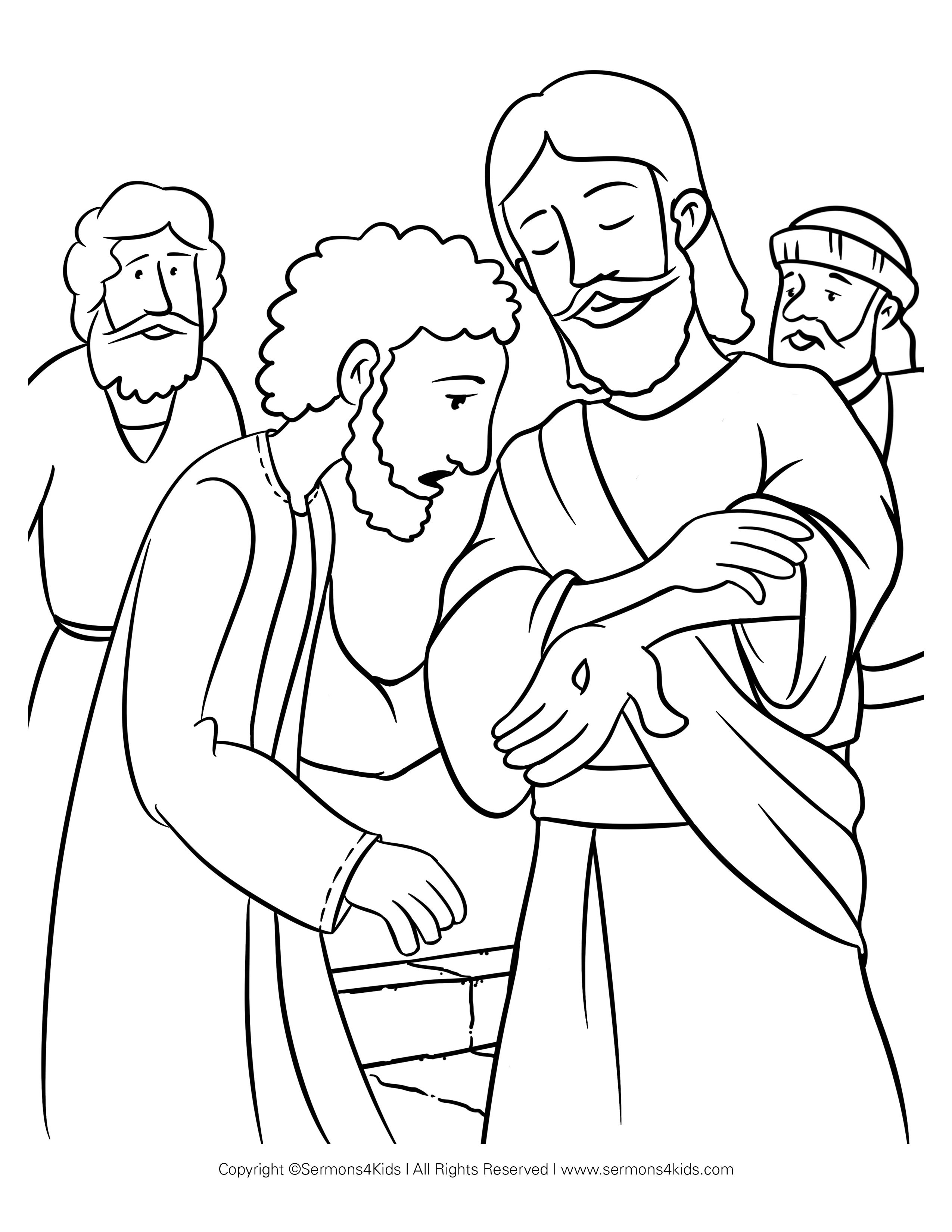 doubting thomas coloring pages