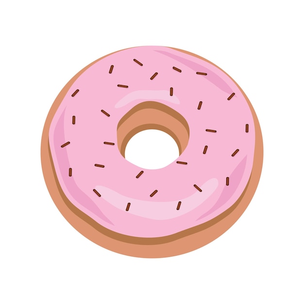 Premium Vector | Cartoon donut isolated on white background Vector ...
