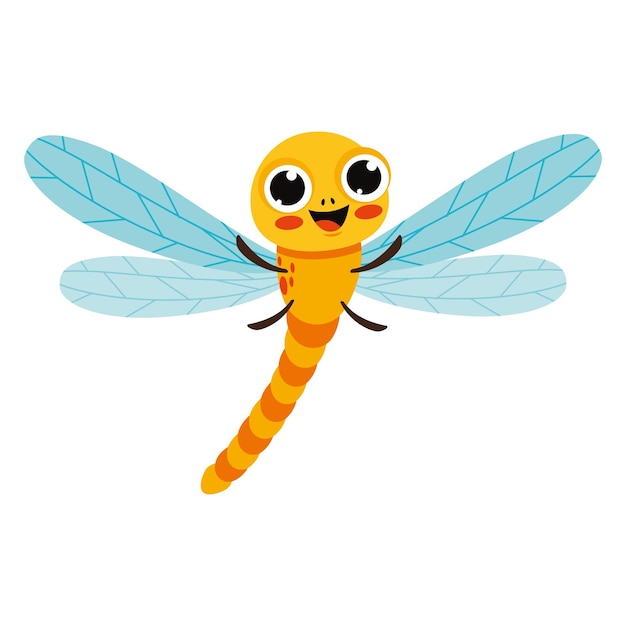 Premium Vector | Cartoon Illustration Of A Dragonfly