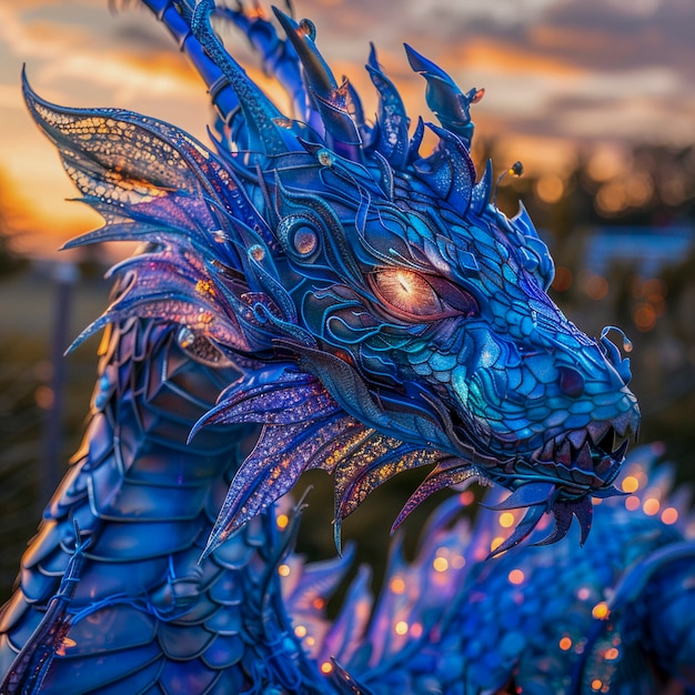 Fantastic detailed dragon | AI-generated image