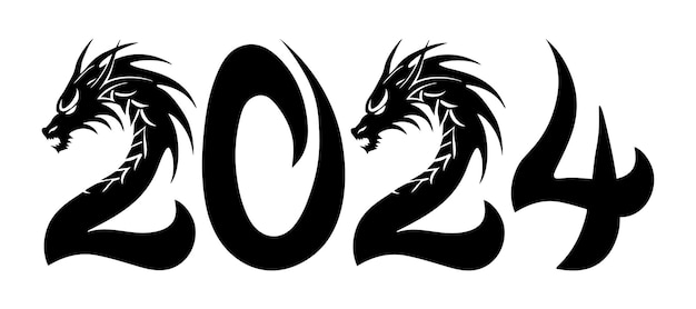 dragon silhouette cliparts 2024