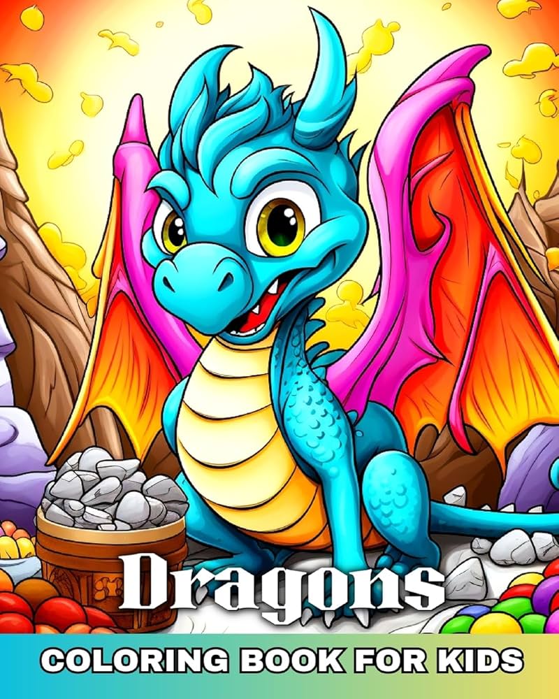 Dragons Coloring Book for Kids: Dragon Coloring Pages for Kids ...
