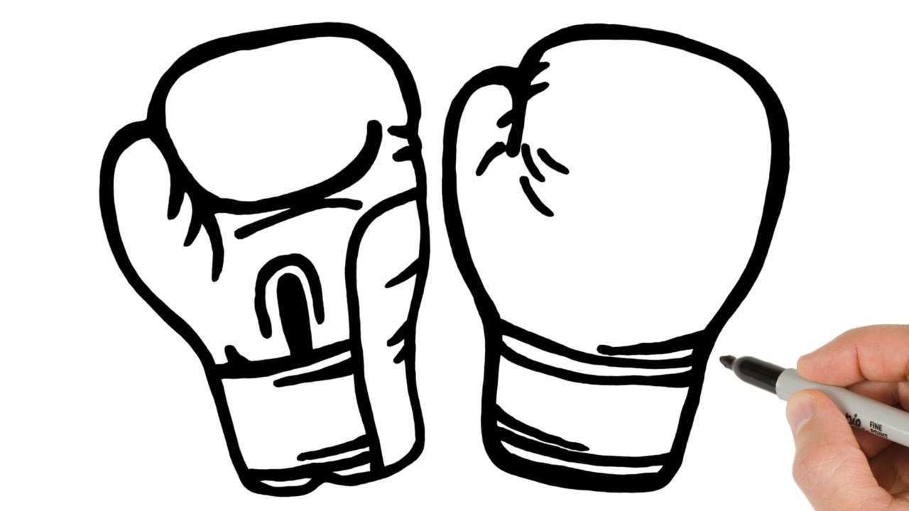 drawings of boxing gloves