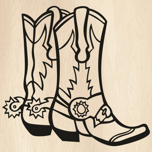 drawings of cowboy boots