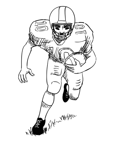 drawings of football players
