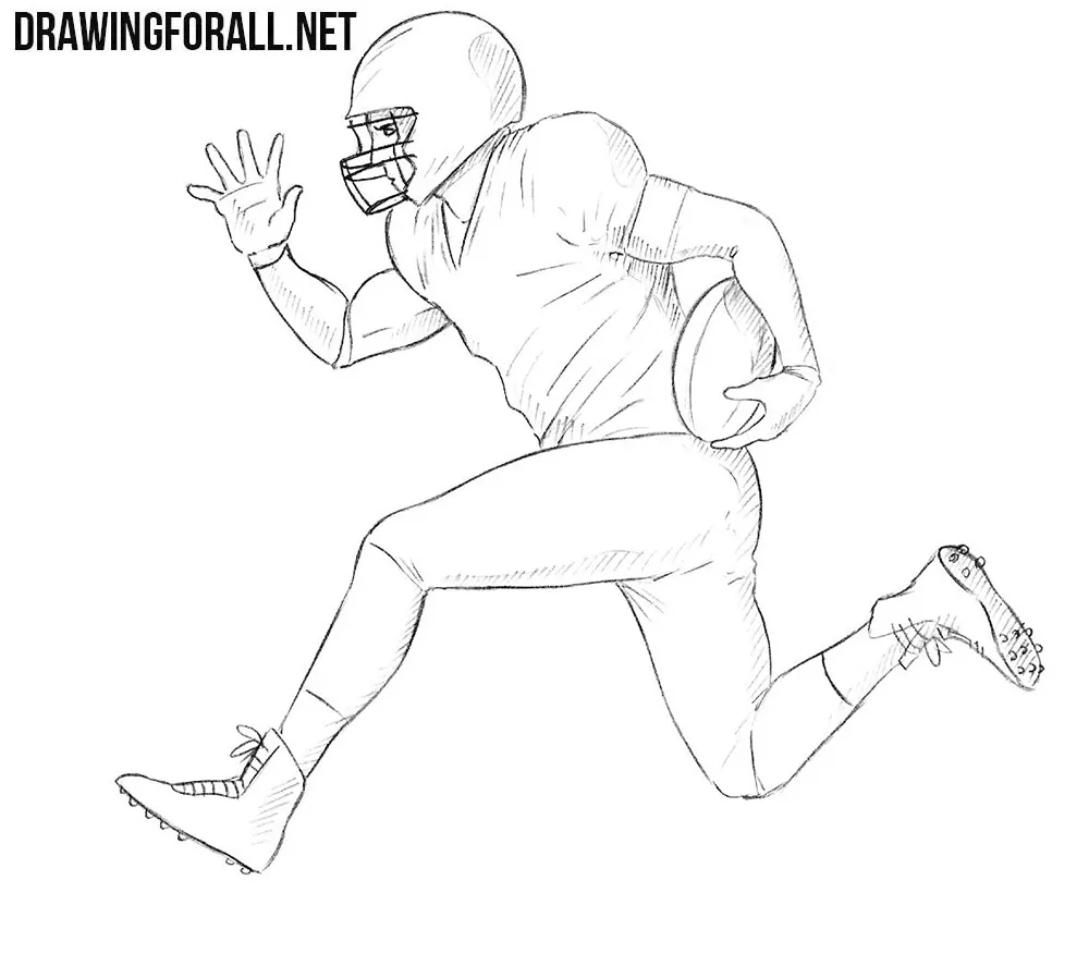 drawings of football players