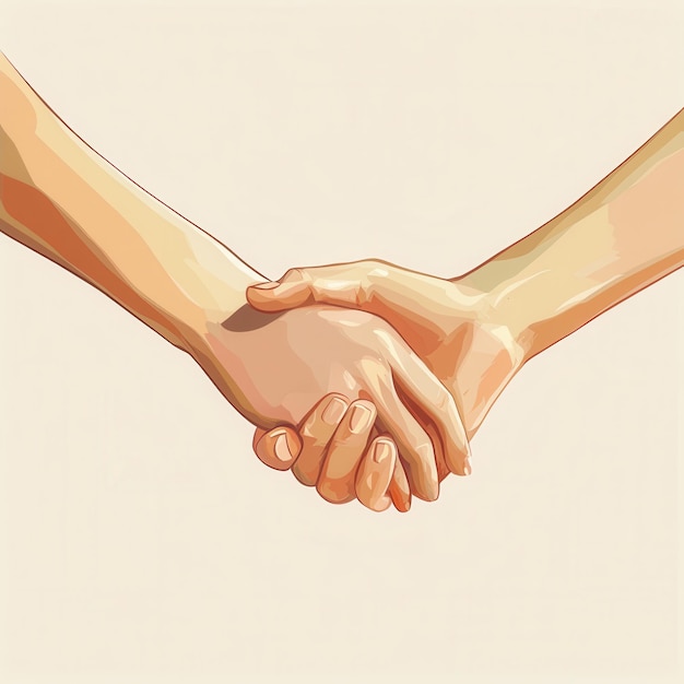 drawings of people holding hands