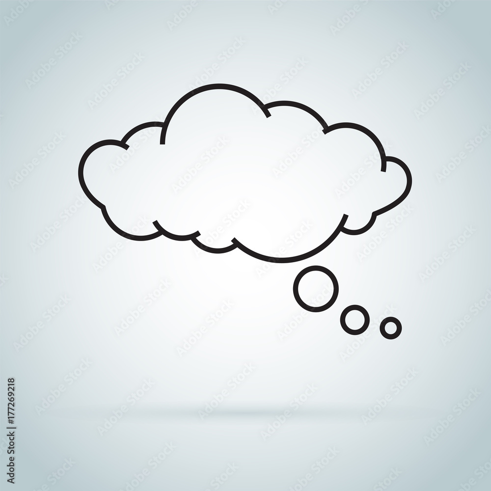 dream cloud isolated icon. Speech bubble of dreaming icon isolated ...