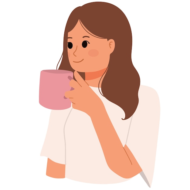Woman Drinking Coffee Vectors &amp; Illustrations for Free Download ...