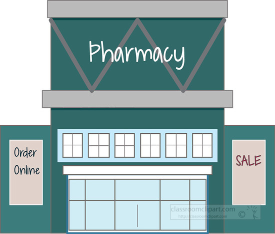 drugstore building cliparts