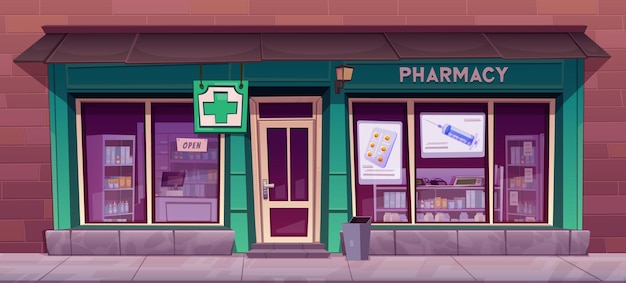 drugstore building cliparts