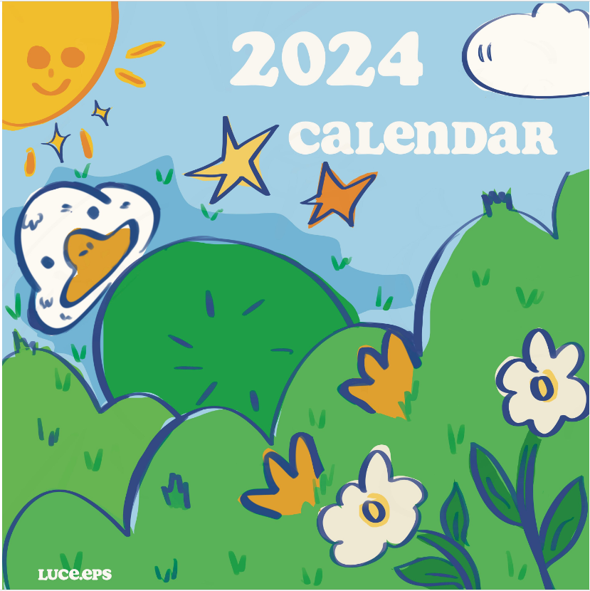 2024 cute duck calendar, 21cm calendar, cute calendar, duck,kawaii calendar