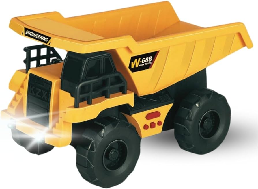 Amazon.com: Big Construction Dump Truck Friction Powered Toy - 10 ...