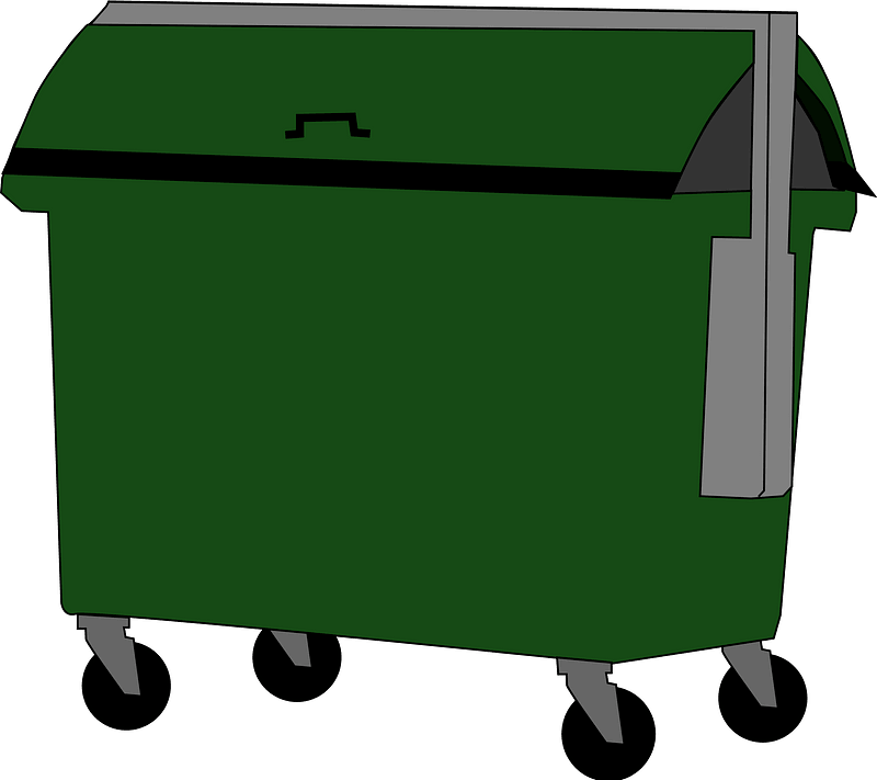 Green Dumpster - Free vector clipart images on clipart library.com