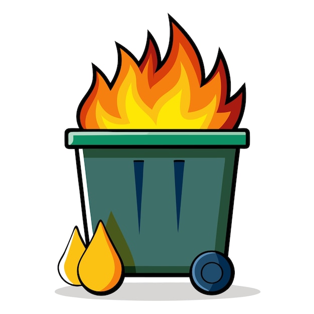 dumpster fire clipart