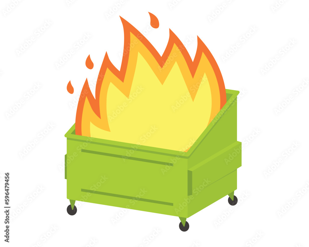 dumpster fire clipart