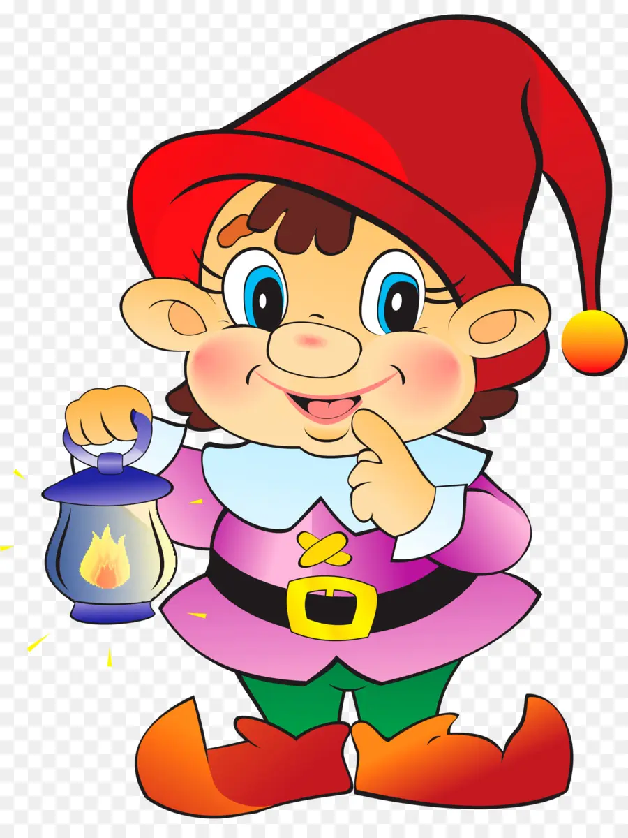 Cartoon Dwarf - Cute Cartoon Dwarf with Lantern - CleanPNG / KissPNG