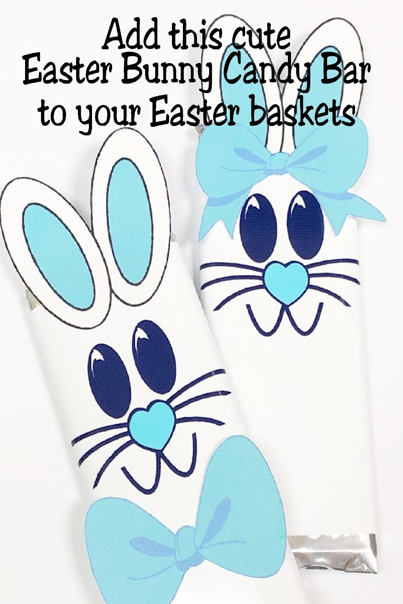 DIY Party Mom: Turquoise Easter Bunny Candy Bar Wrapper Printable
