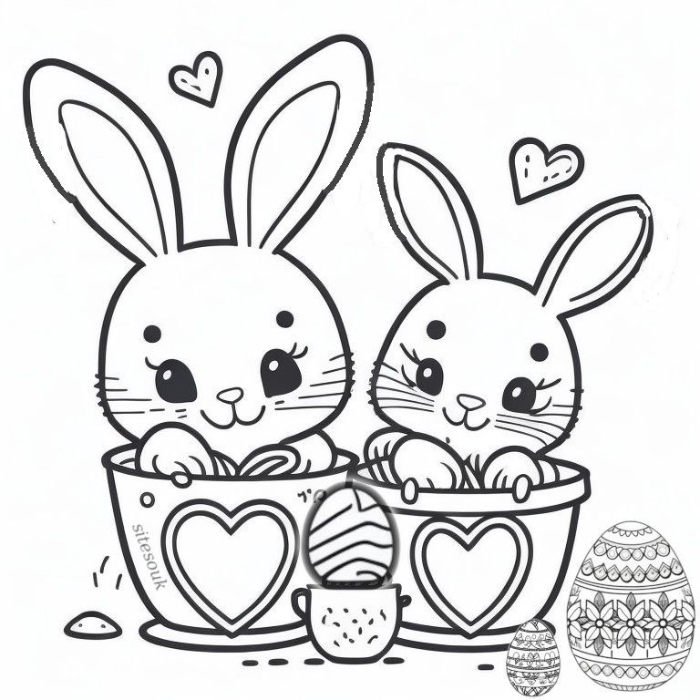 easter bunny coloring page