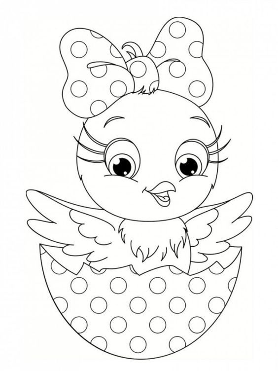 Cute easter chick coloring pages – @printablecoloringpage on Tumblr