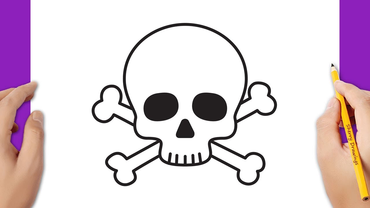 easy drawing of skulls