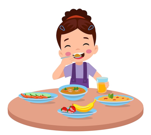 eating dinner clipart