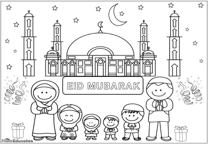 Free Eid Colouring Sheets - Eid-ul-Fitr - The Mum Educates