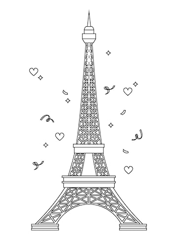 eiffel tower coloring pages