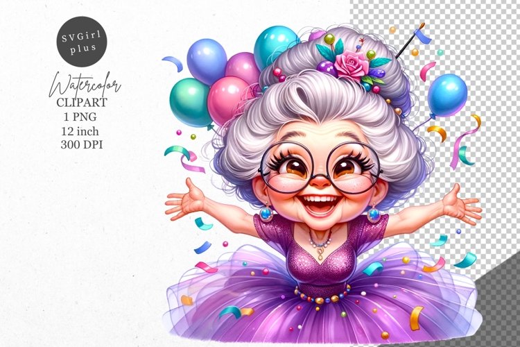 Elderly woman clipart, Woman clipart, Birthday clipart
